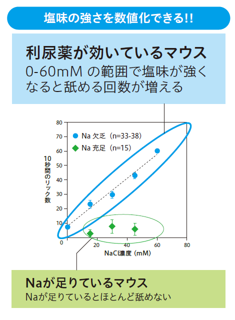 図:塩味の強さを数値化できる!!