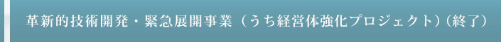 革新的技術開発・緊急展開事業