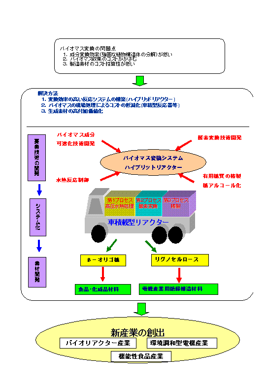 セルロ-ス系バイオマスの複合的変換技術の開発