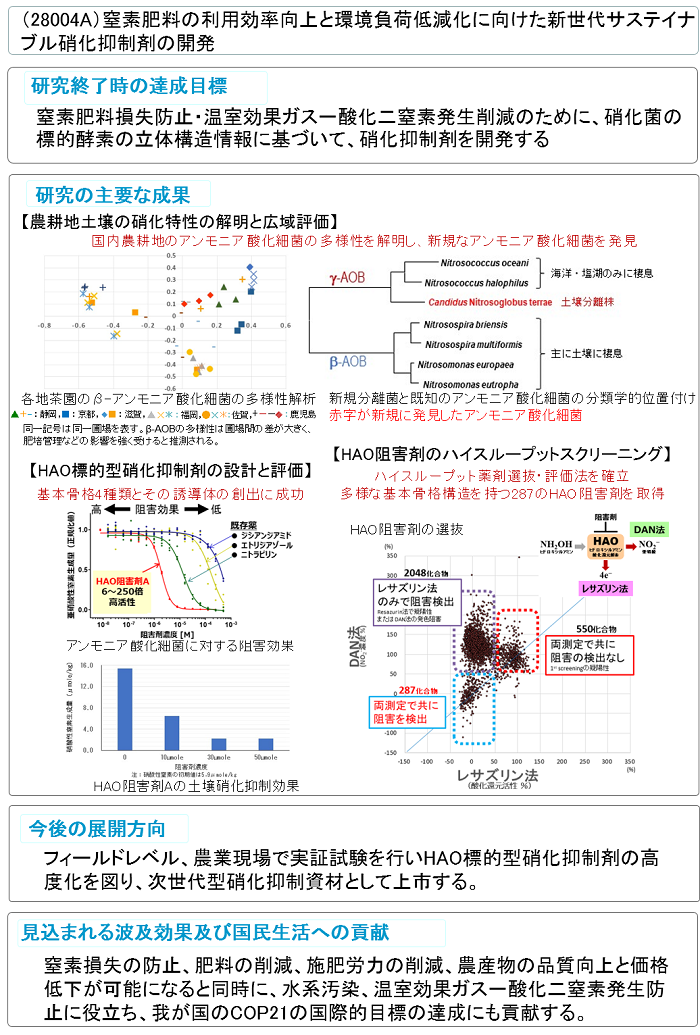 窒素肥料の利用効率向上と環境負荷低減化に向けた新世代サステイナブル硝化抑制剤の開発