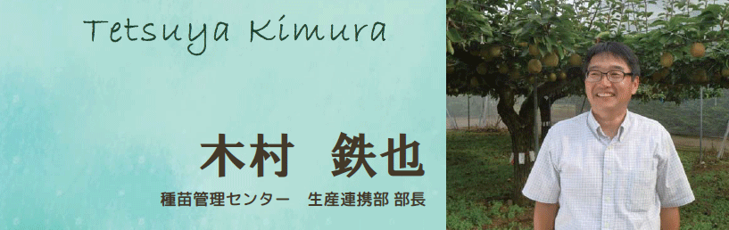 木村  鉄也 種苗管理センター 生産連携部 部長