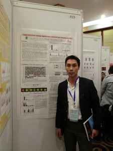 Dr Ito with his poster