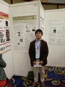 Dr.Nakano with his poster