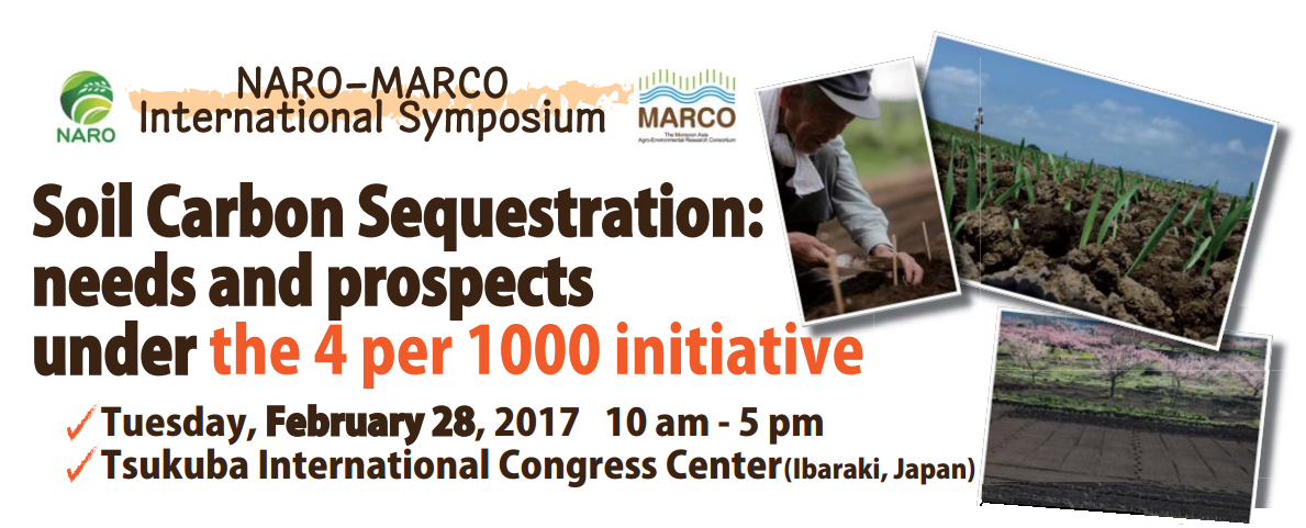 NARO-MARCO International Symposium Soil Carbon Sequestration