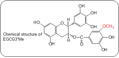 Chemical structure of EGCG3"Me