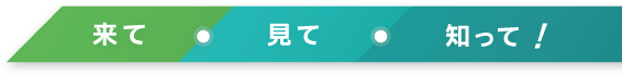 来て・見て・知って!