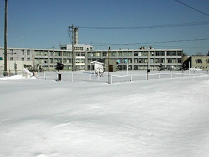 旧観測露場の冬風景