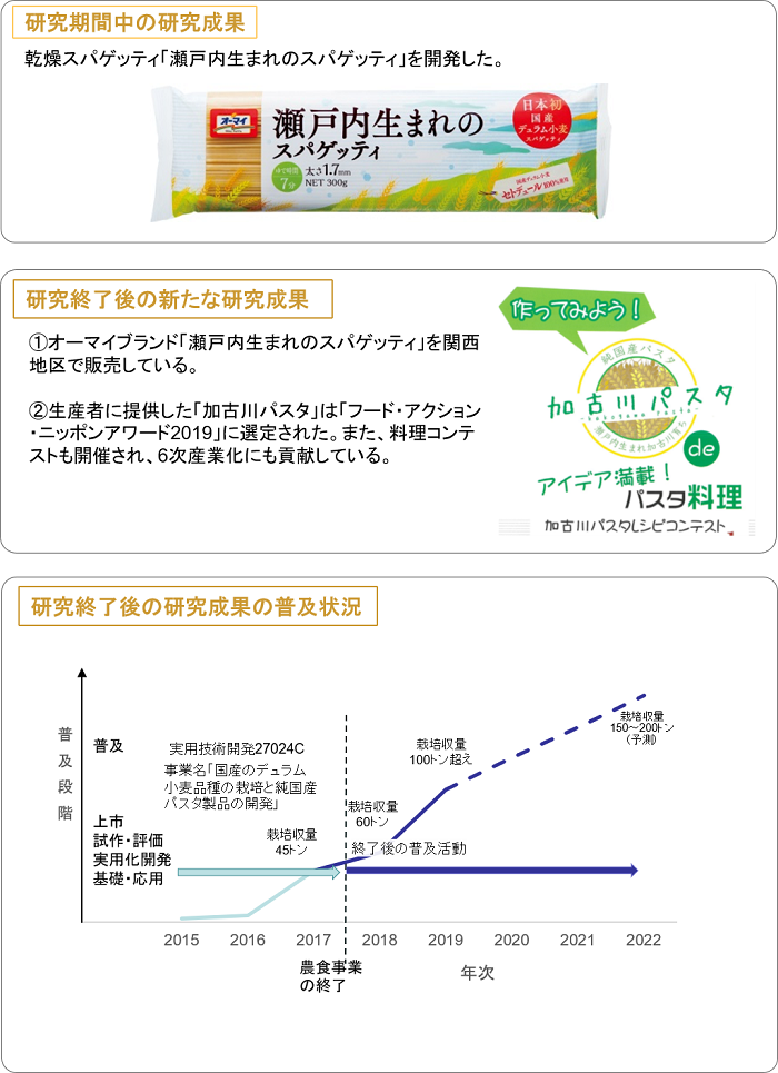 (27024C) 国産のデュラム小麦品種の栽培と純国産パスタ製品の開発