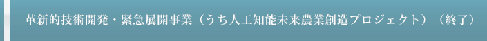 革新的技術開発・緊急展開事業 