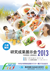 2013食総研成果展示会ポスター