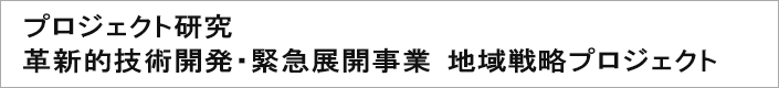 10:革新的技術開発・緊急展開事業 地域戦略プロジェクト