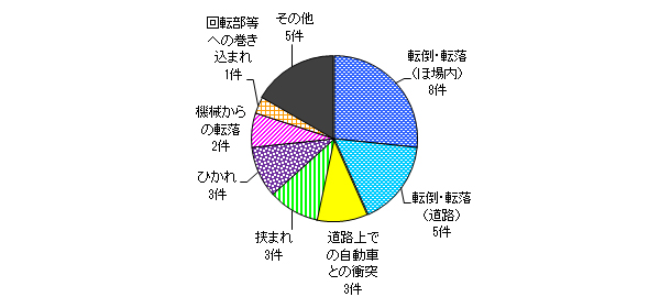 図７　事故原因別（歩行型トラクター）