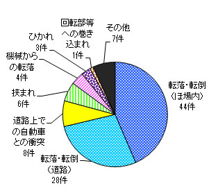 図５　事故原因別件数（乗用型トラクター）