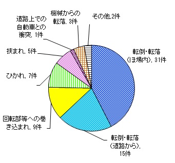 図５　事故原因別件数（乗用型トラクター）