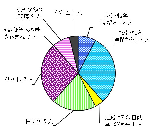 図７　原因別事故発生状況（農用運搬車）