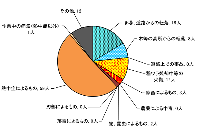 図１０　原因別事故発生状況　＜農業機械・施設以外の事故＞