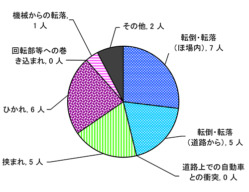 図７　原因別事故発生状況（農用運搬車）