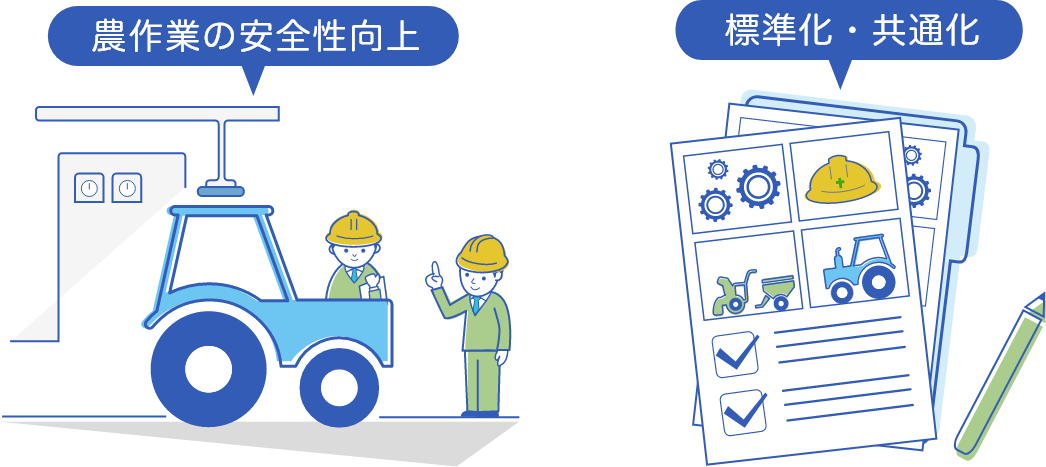 農作業の安全性向上・規格化・共通化