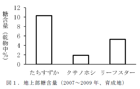 図1 地上部糖含量