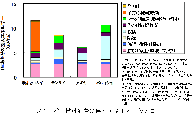 図1 化石燃料消費に伴うエネルギー投入量