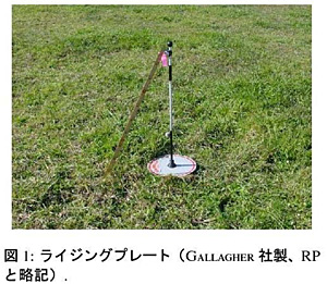 図1:ライジングプレート(GALLAGHER 社製、RPと略記).