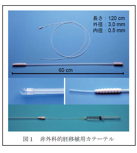 図1 非外科的胚移植用カテーテル