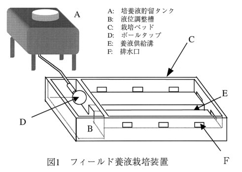 図1.フィールド養液栽培装置