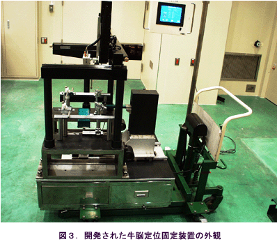 図3 開発された牛脳固定装置の外観