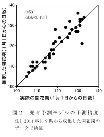 図2 発育予測モデルの予測精度