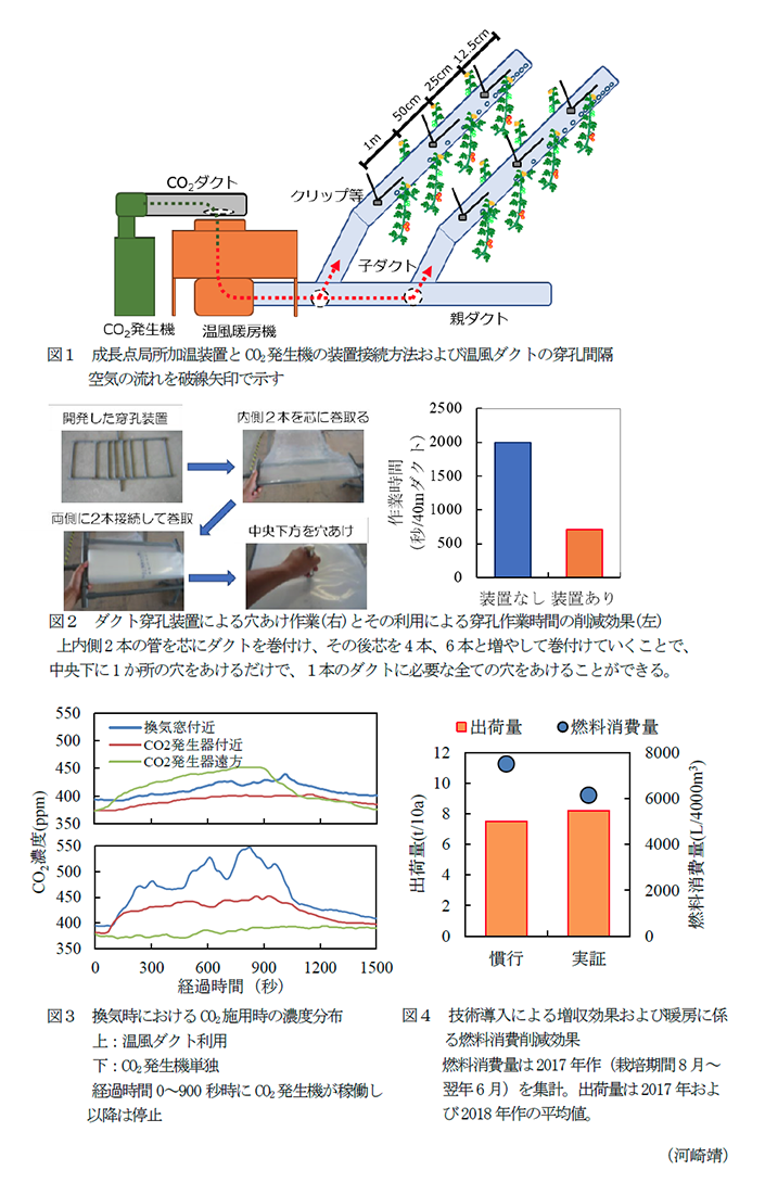 高収益化を実現する成長点局所加温によるミニトマトの省エネ栽培体系 農研機構