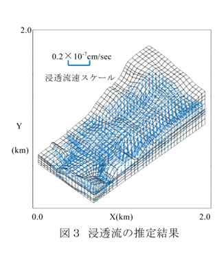 図3 浸透流の推定結果