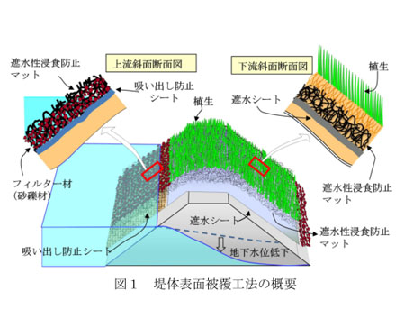 図1 堤体表面被覆工法の概要