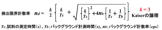 検出限界計数率