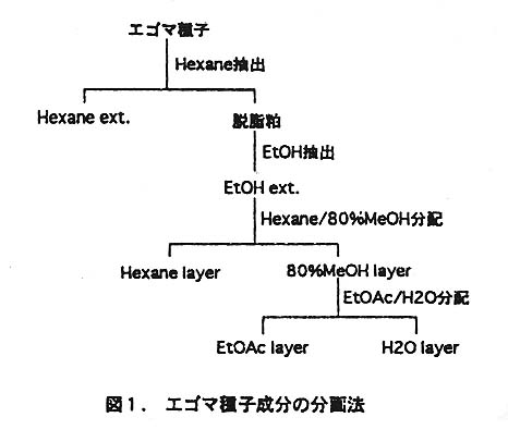 図1 エゴマ種子成分の分画法