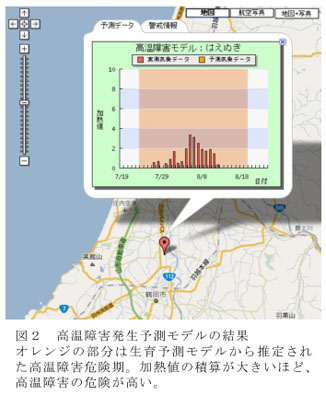 図2 高温障害発生予測モデルの結果