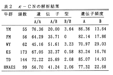 表2.κ-CNの解析結果