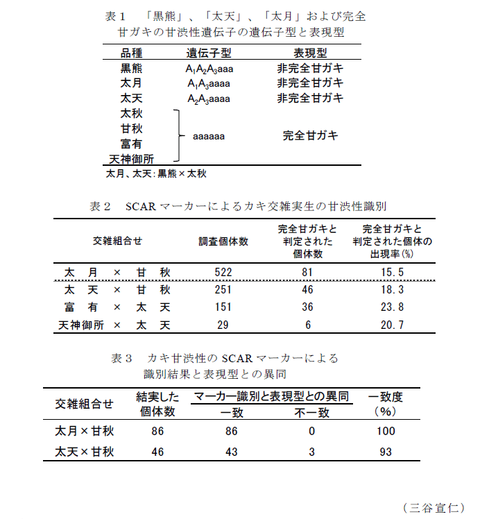 表1～3