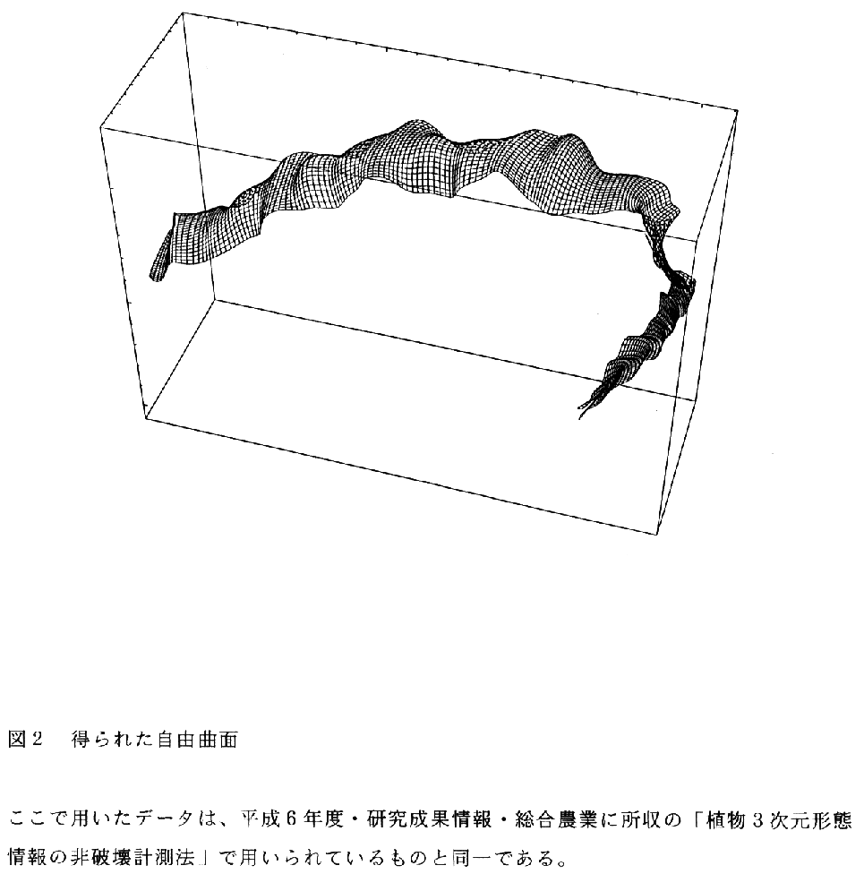 図2.得られた自由曲面