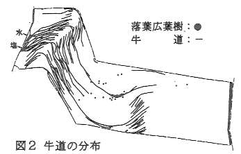 図2.牛道の分布