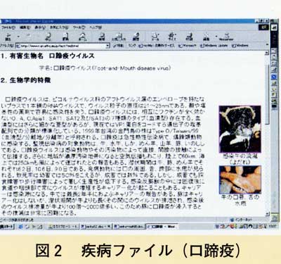 図2 疾病ファイル(口蹄疫)