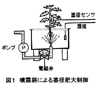 図1 噴霧耕による茎径肥大生業