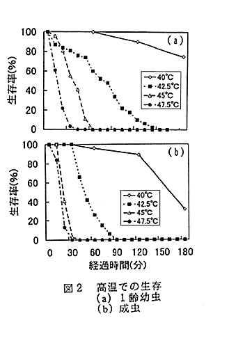 図2 高温での生存