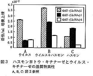 図3 ハスモンヨトウ・キチナーゼとウイルス・キチナーゼの基質特異性