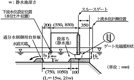 図1 実験に使用した水理構造