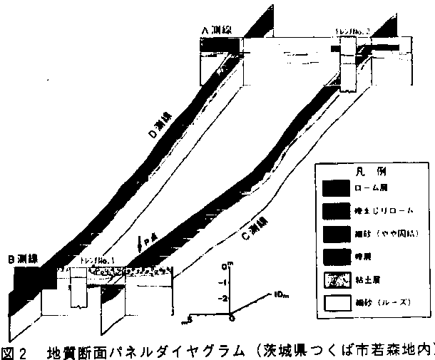 図2 地質断面パネルダイヤグラム