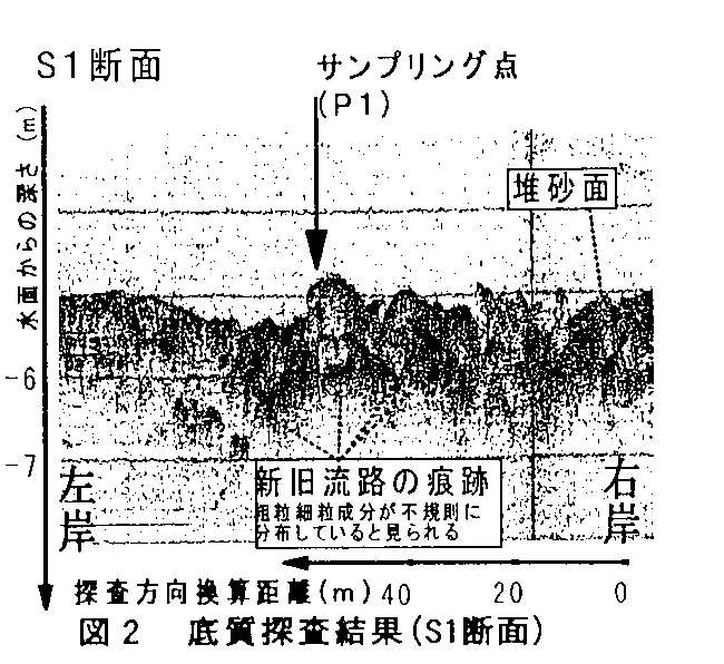 図2 底質探査結果(S1断面)