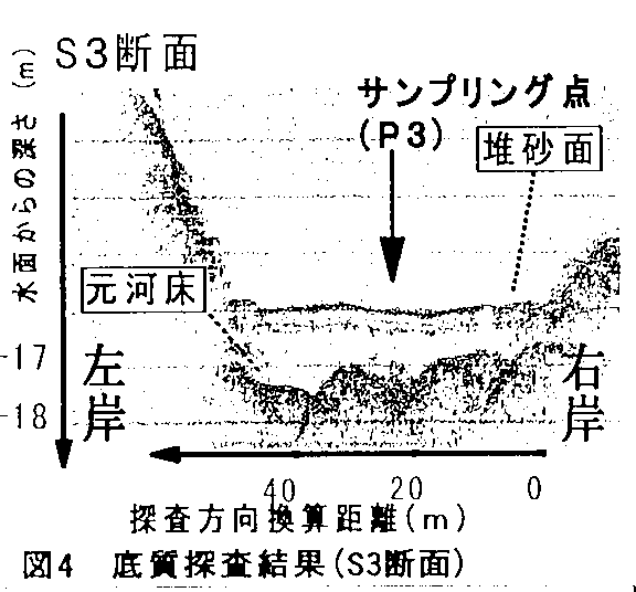図4 底質探査結果(S3断面)