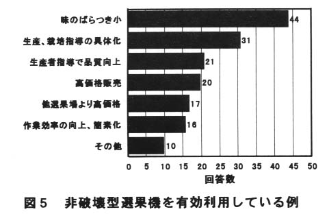 図5.非破壊型選果機を有効利用している例