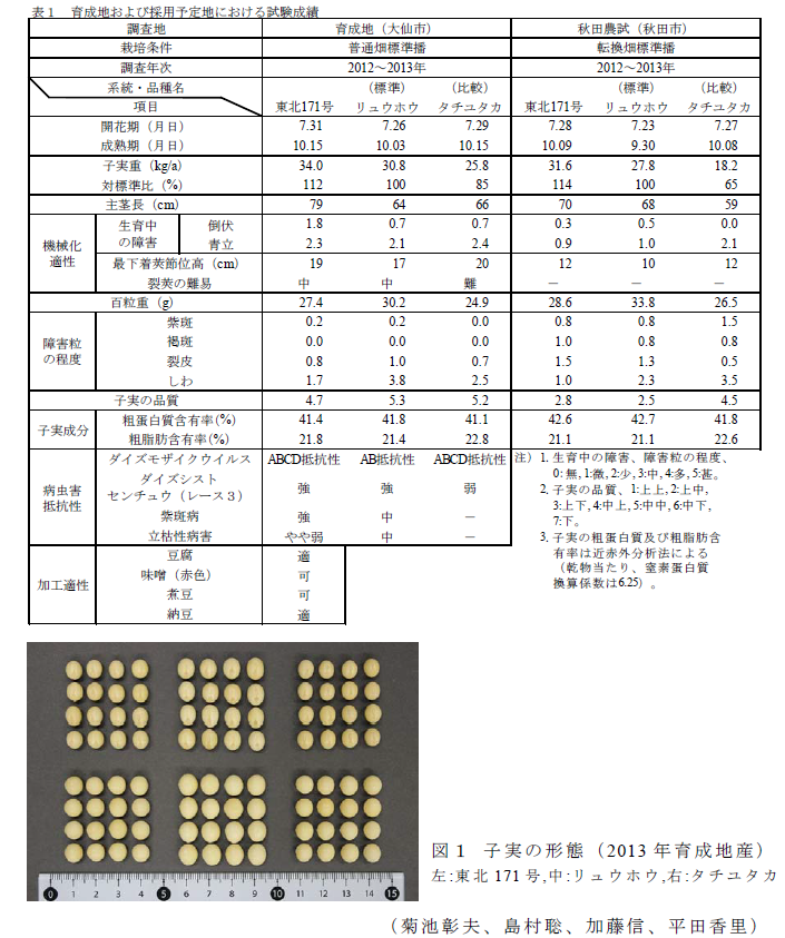 表1、図1