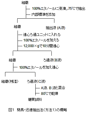 図1 簡易・迅速抽出法(方法1)の概略